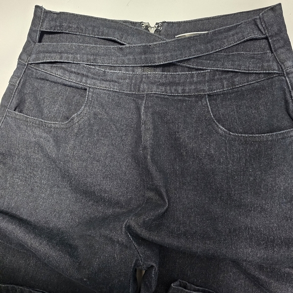 Blue Blush Women's Flare Black Jeans Sz M - Picture 6 of 7